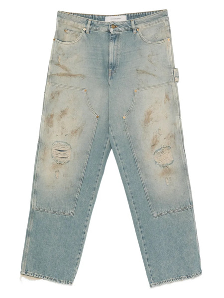  Golden Goose Vaqueros Con Efecto Envejecido - Azul 