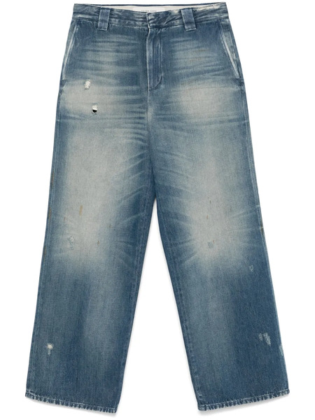  Golden Goose Vaqueros Rectos Con Efecto Envejecido - Azul 