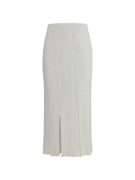  Gongdid Design Falda Midi Plisada - Blanco 