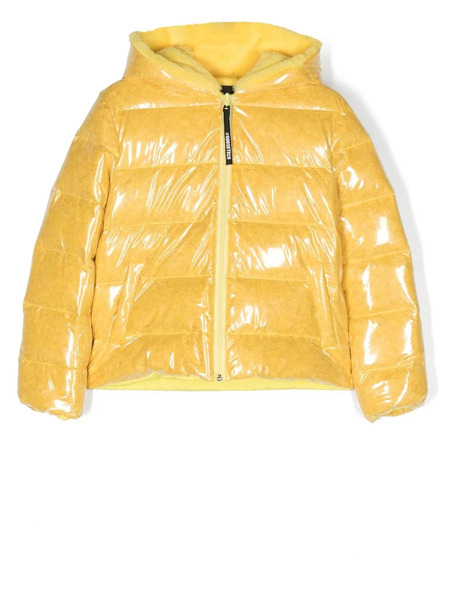  Goose Tech Plumífero Con Acabado Brillante - Amarillo 