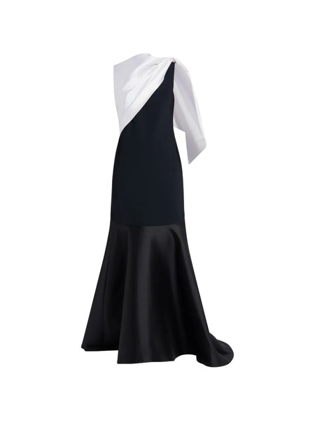  Greta Constantine Vestido De Fiesta Drapeado - Negro 