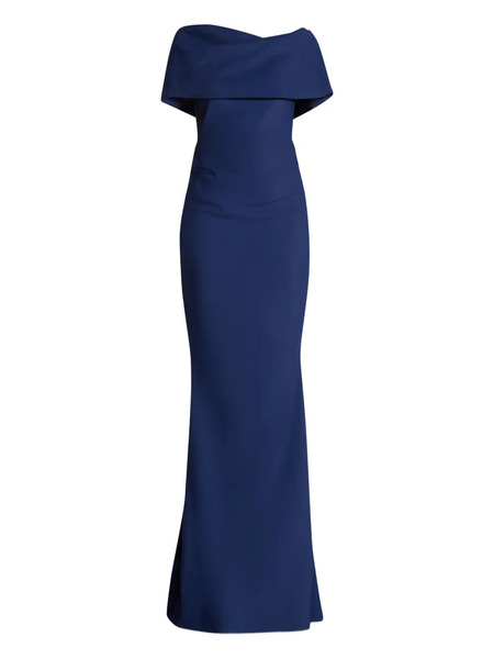  Greta Constantine Vestido De Fiesta Oseph Drapeado - Azul 