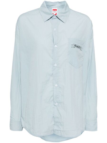  Ground Zero Camisa Con Logo Estampado - Azul 