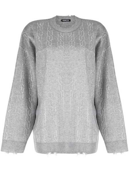  Ground Zero Jersey Con Acabado Envejecido - Gris 