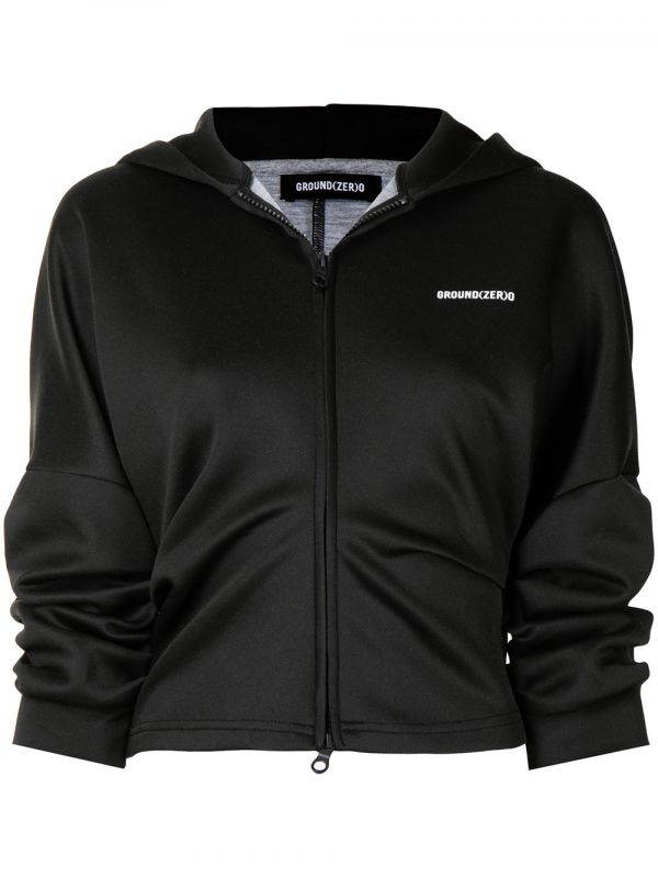  Ground Zero Sudadera Con Capucha Y Cremallera - Negro 