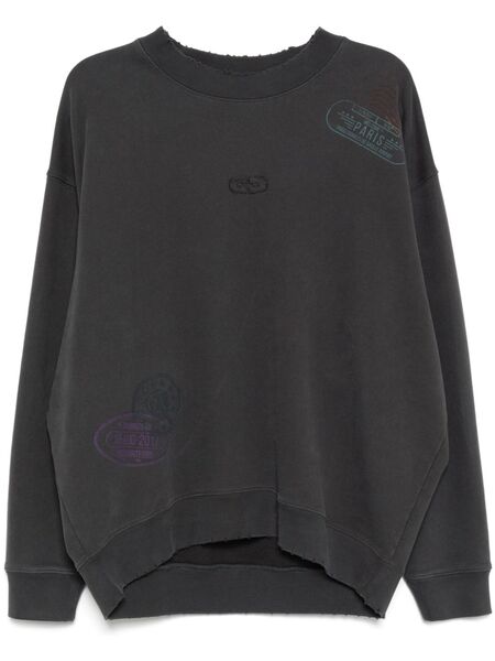  Ground Zero Sudadera Con Logo Estampado - Gris 