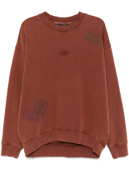  Ground Zero Sudadera Con Logo Estampado - Marrón 