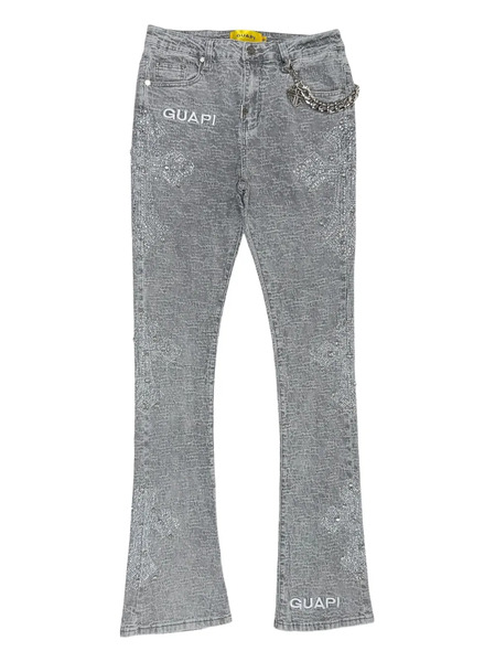  Guapi Vaqueros Con Detalles De Cristales - Gris 
