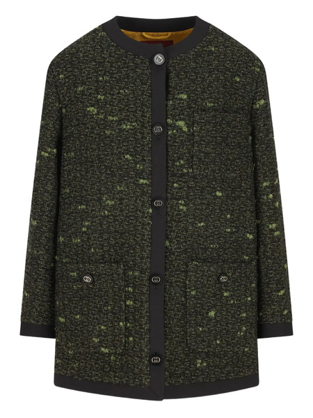  Gucci Abrigo De Tweed Con Botones - Verde 