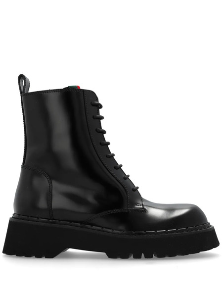  Gucci Botas Con Paneles Elásticos - Negro 