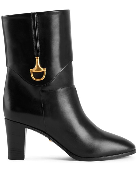  Gucci Botines Half Horsebit - Negro 