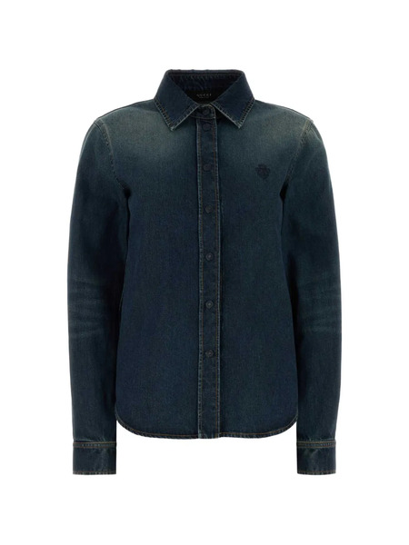  Gucci Camisa Vaquera - Azul 