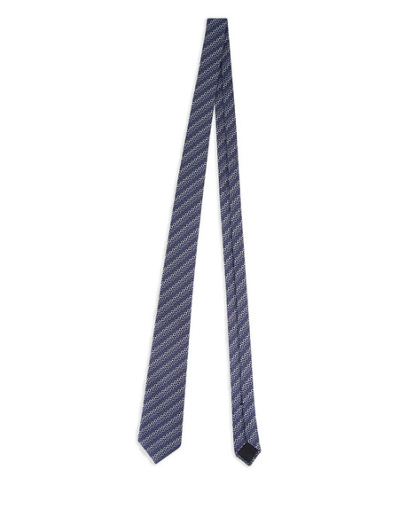  Gucci Corbata Horsebit En Jacquard - Azul 