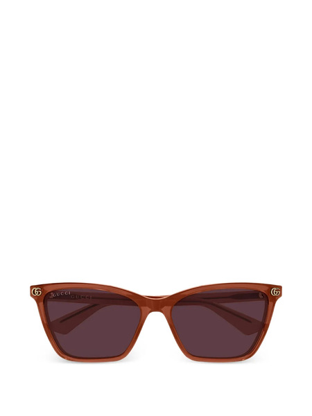  Gucci Eyewear Gafas De Sol Double G Con Montura Cat Eye - Marrón 