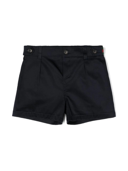  Gucci Kids Bermudas Chino Con Tribanda Web - Azul 