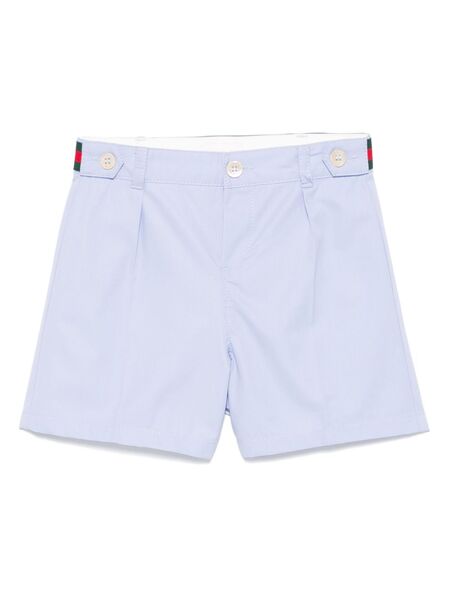  Gucci Kids Bermudas Con Tribanda Web - Azul 