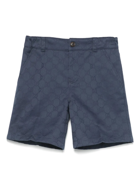  Gucci Kids Bermudas Gg Web - Azul 