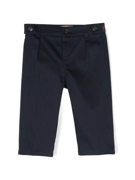  Gucci Kids Pantalones Con Tribanda Web - Azul 