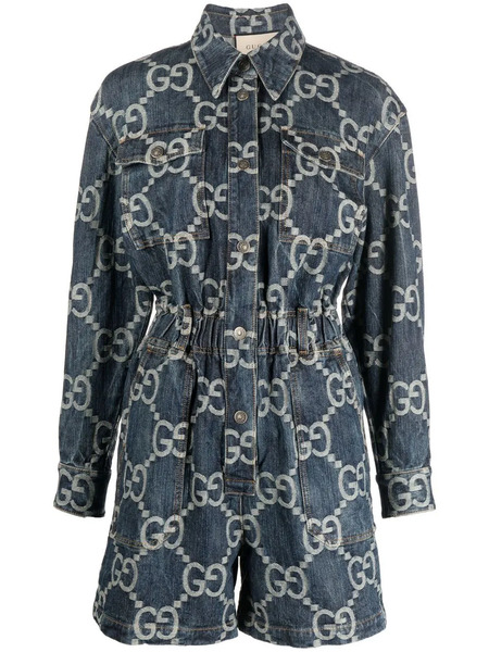  Gucci Mono Jumbo Gg Vaquero - Azul 