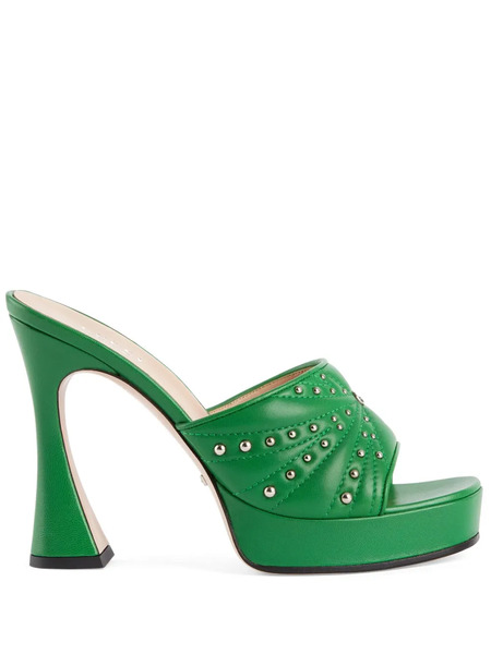  Gucci Mules Con Tacón - Verde 