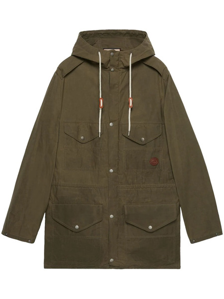  Gucci Parka Impermeabilizada Con Capucha - Verde 