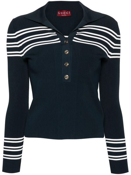  Gucci Polo A Rayas - Azul 