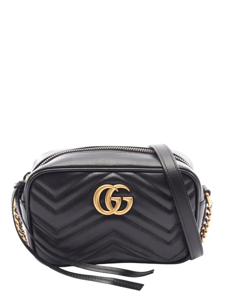  Gucci Pre-owned Bandolera Mini De Matelasse Con Acolchado Gg Marmont Y Logo Gg 2016-2026 - Negro 