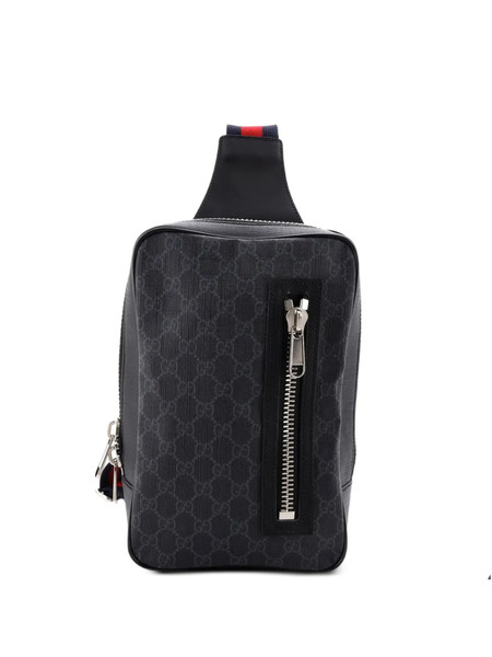  Gucci Pre-owned Bandolera Soft Zip Sling Bag Pequeña De Lona Revestida Gg - Negro 