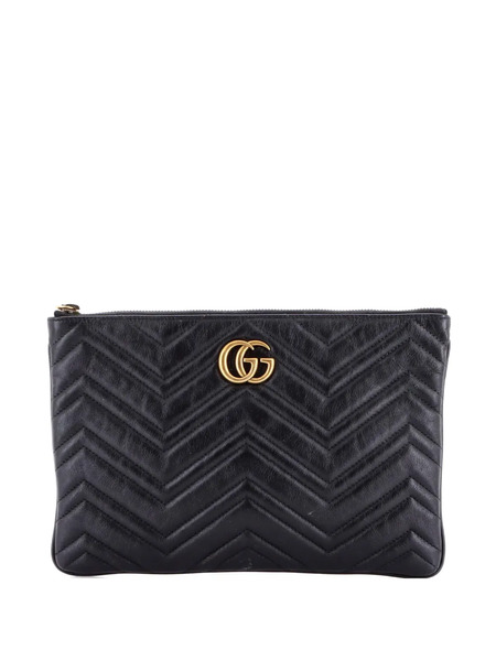  Gucci Pre-owned Bolso De Mano Gg Marmont De Piel Y Matelassé - Negro 