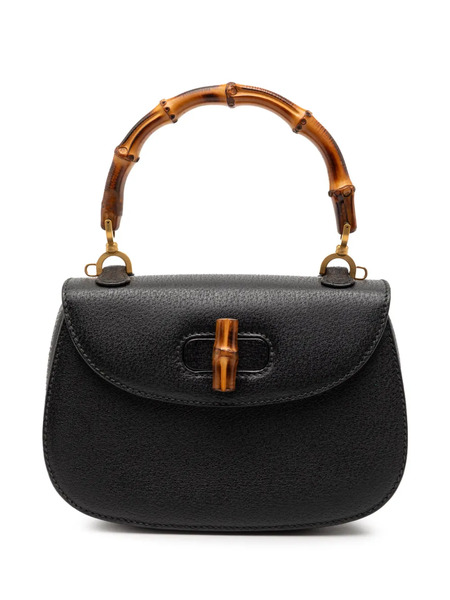  Gucci Pre-owned Bolso Satchel Bamboo Night De Piel De Becerro Granulada Siglo Xx - Negro 