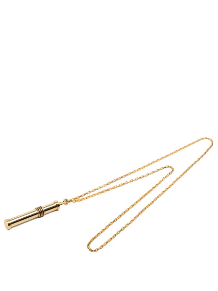  Gucci Pre-owned Collar Con Colgante De Frasco De Perfume Bañado En Oro Con Tribanda Web 1980-2000 - Dorado 