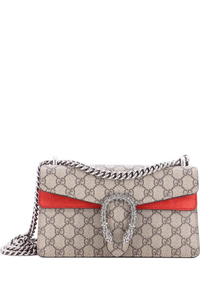  Gucci Pre-owned Dionysus Bag Gg Coated Canvas With Crystal Embellished Metal Small Shoulder Bag - Marrón 