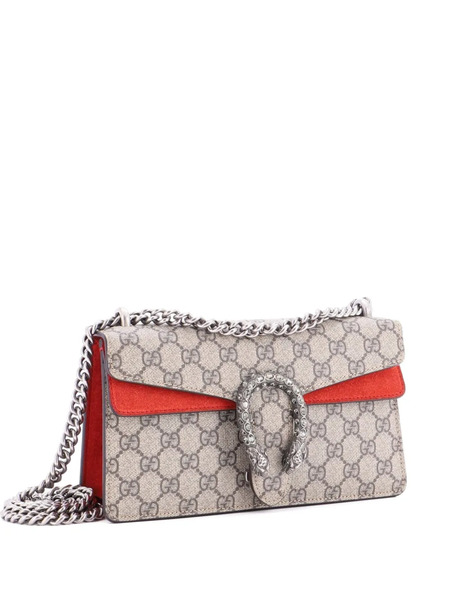  Gucci Pre-owned Dionysus Bag Gg Coated Canvas With Crystal Embellished Metal Small Shoulder Bag - Marrón 