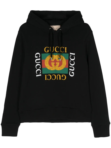  Gucci Sudadera Interlocking G Con Capucha - Negro 