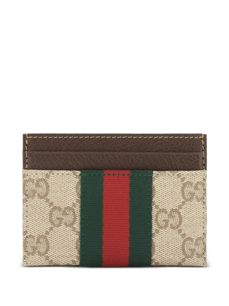  Gucci Tarjetero Con Tribanda Web - Neutro 