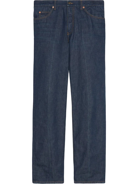  Gucci Vaqueros Rectos Con Efecto De Lavado Ecológico - Azul 