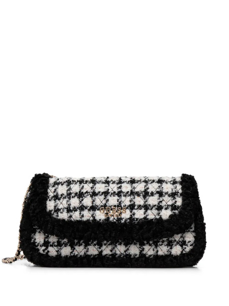 Guess Usa Bandolera Acolchada Con Motivo Pied De Poule - Blanco 