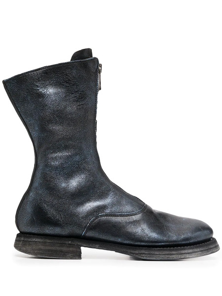  Guidi Botines Con Cremallera Frontal - Azul 