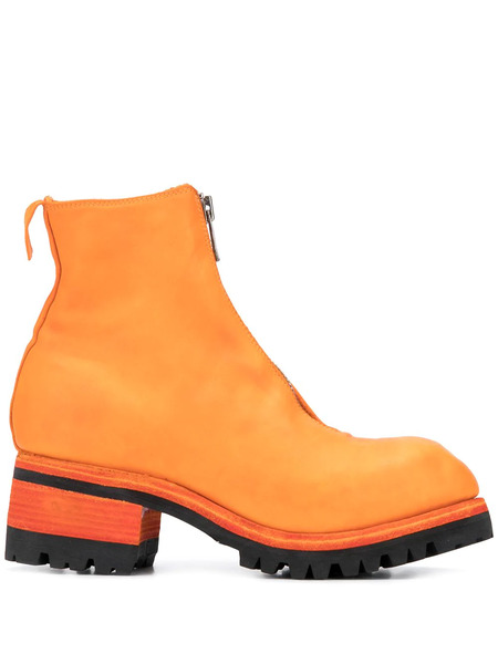  Guidi Botines Con Cremallera Frontal - Naranja 