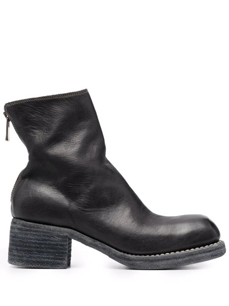  Guidi Botines Con Cremallera - Negro 