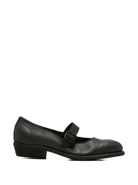  Guidi Mocasines Con Correa Con Hebilla - Negro 