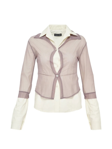  Hache Camisa A Capas - Neutro 
