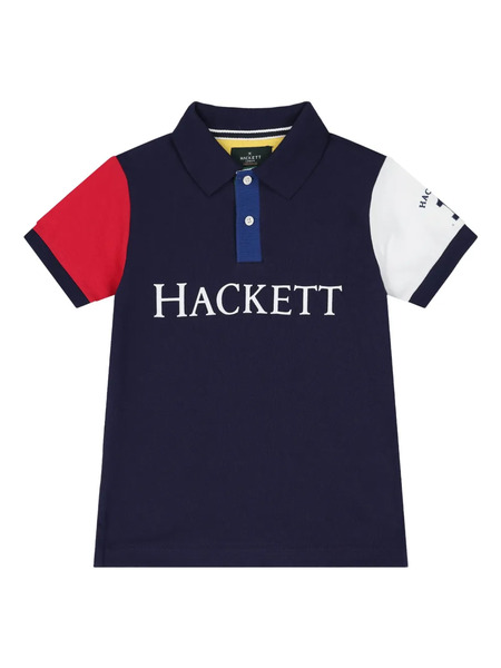  Hackett Kids Polo De Algodón Con Logo - Azul 