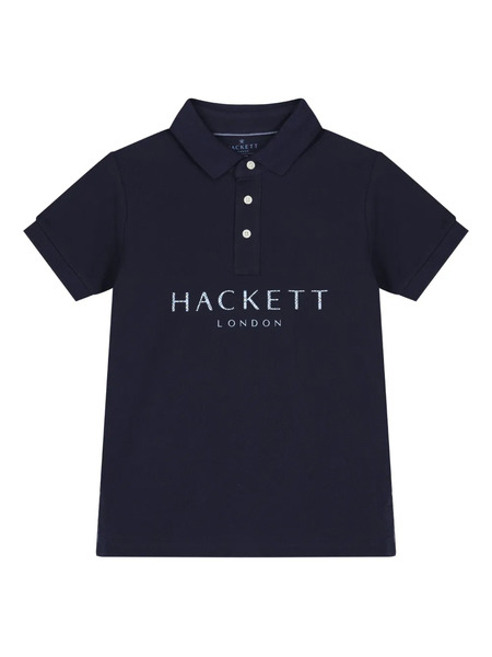  Hackett Kids Polo De Algodón Con Logo - Azul 