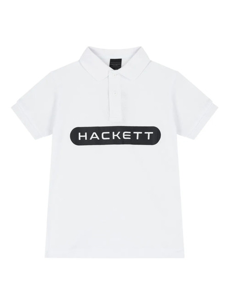  Hackett Kids Polo De Algodón Con Logo - Blanco 