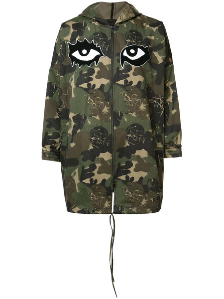  Haculla Abrigo Con Estampado Militar - Verde 