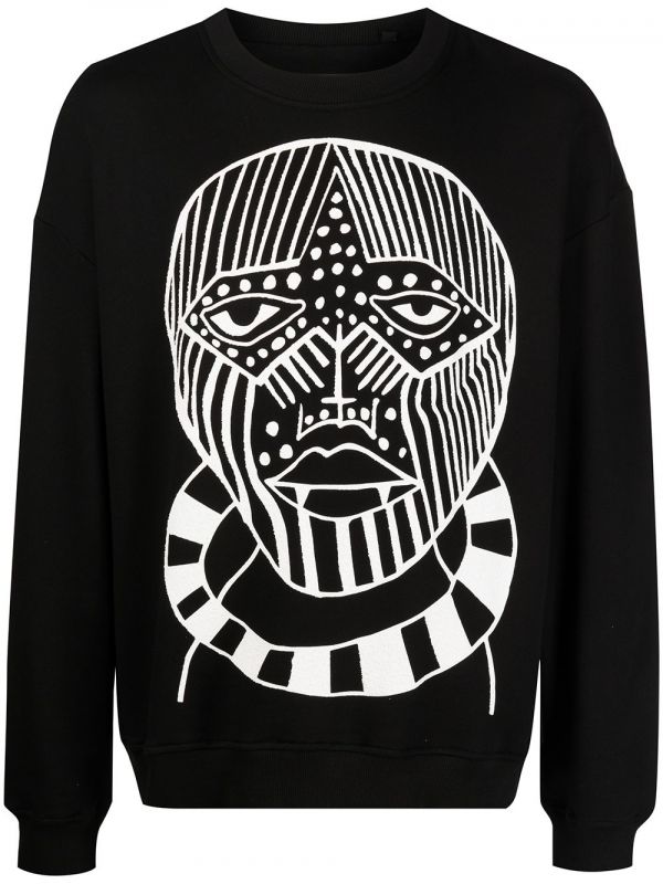  Haculla Sudadera Con Estampado Face - Negro 
