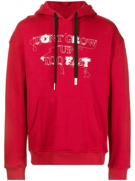  Haculla Sudadera Don't Grow Up Too Fast Con Capucha - Rojo 