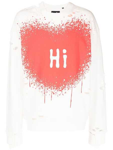  Haculla Sudadera Hi Bye Con Aberturas - Blanco 