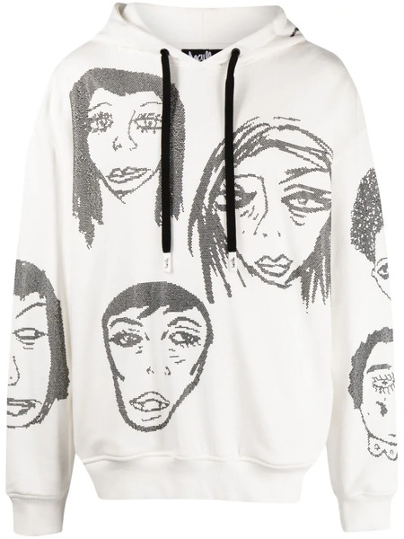  Haculla Sudadera They're Watching Con Capucha - Blanco 
